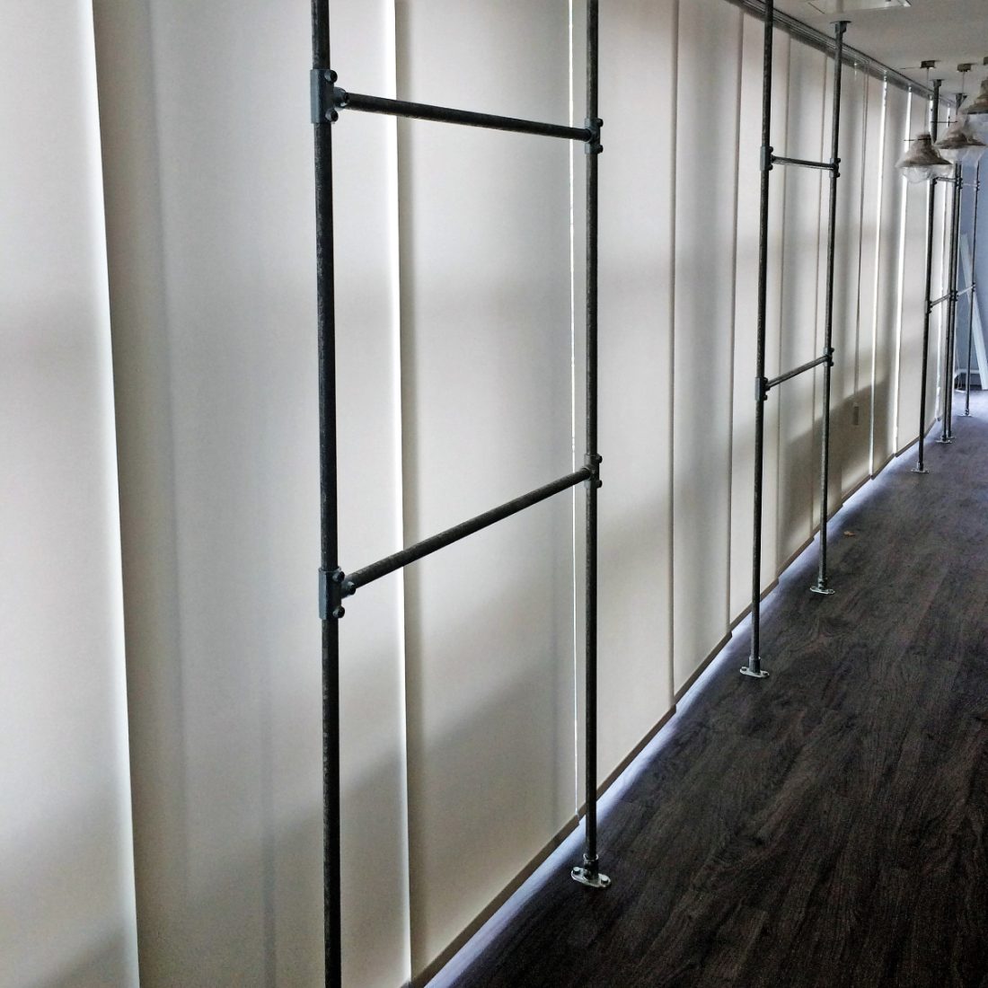 Commercial window blinds installed in a central London office